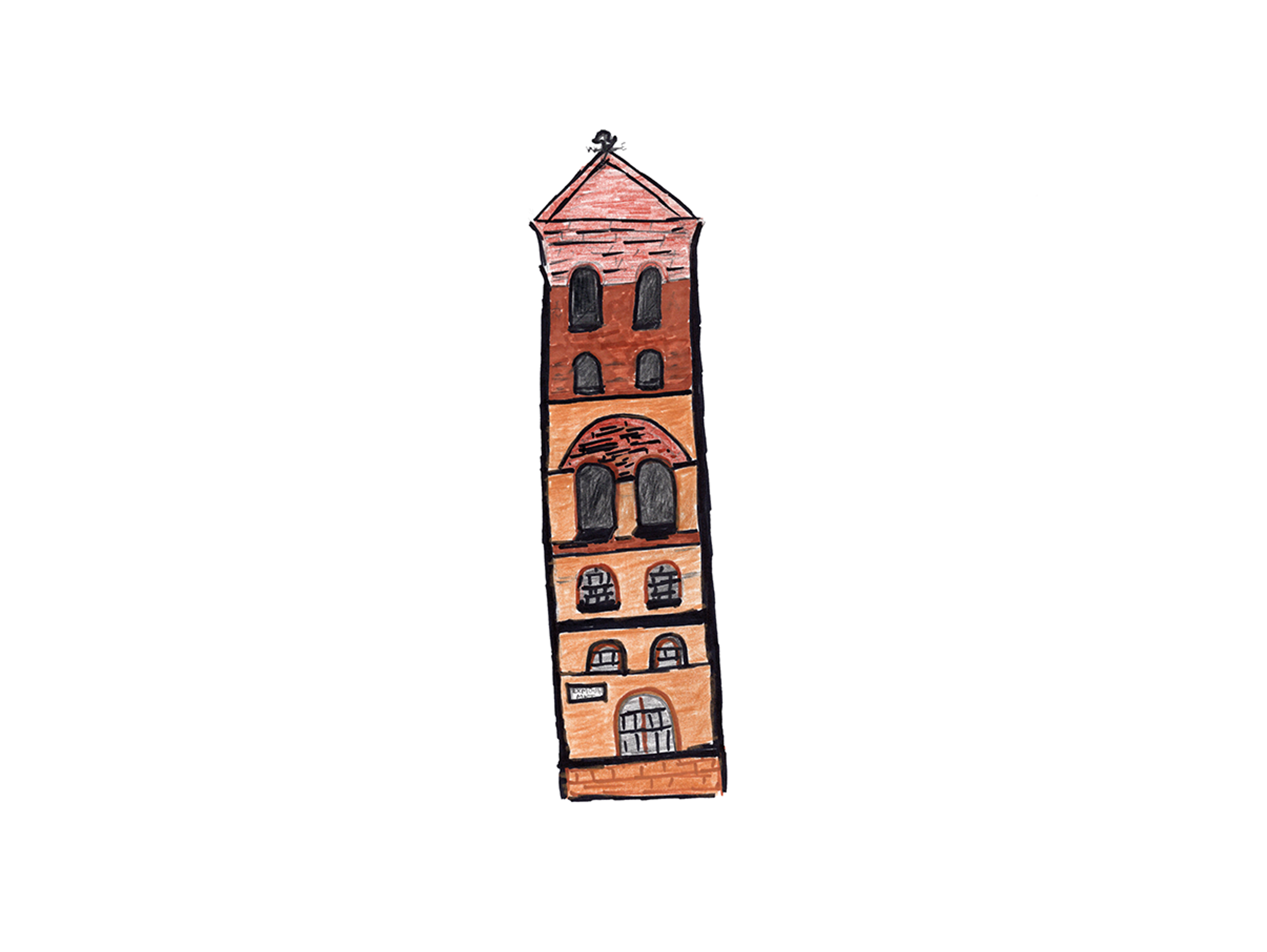 Illustration of a tall tower