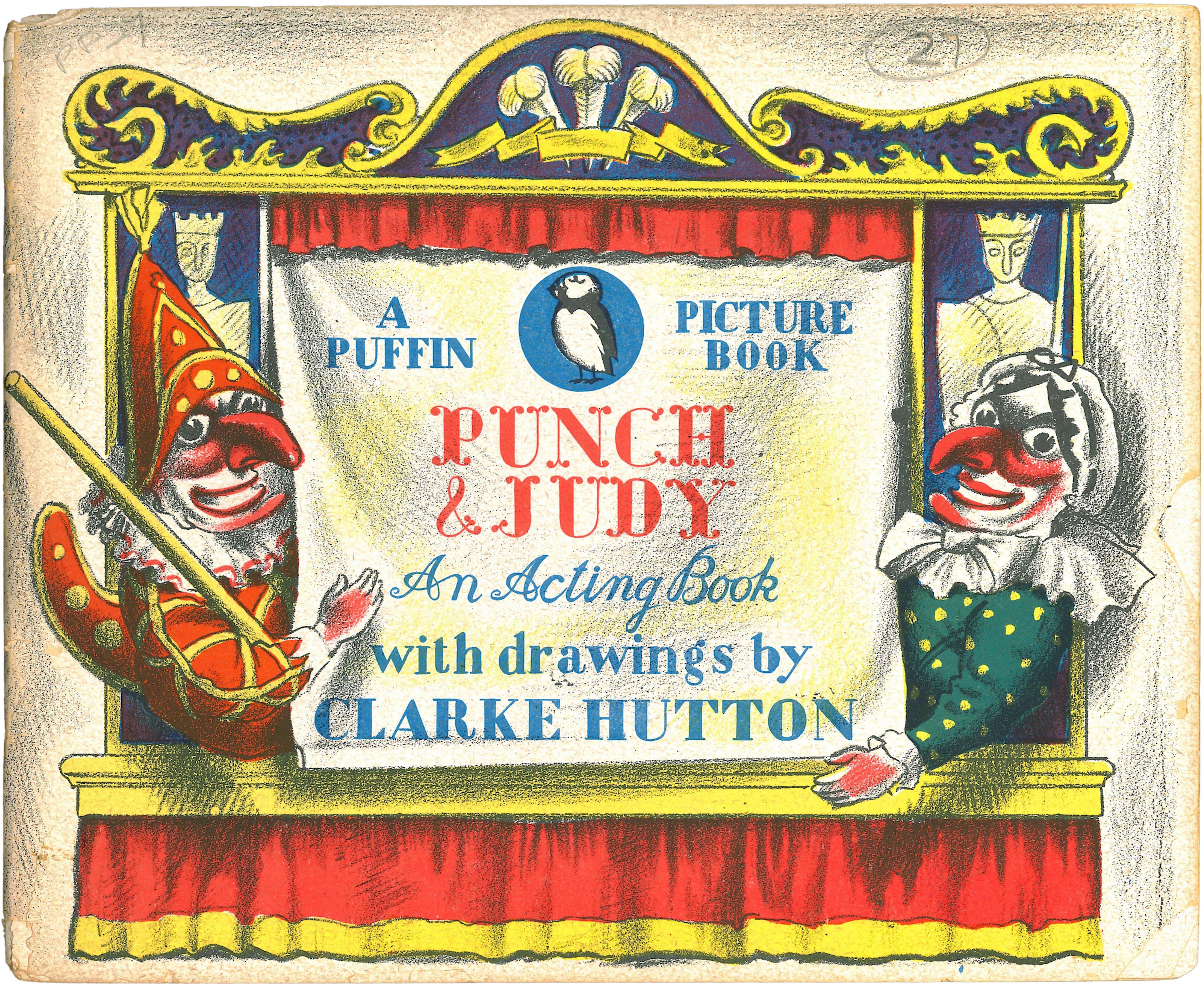 Punch and Judy puppets in a puppet theatre