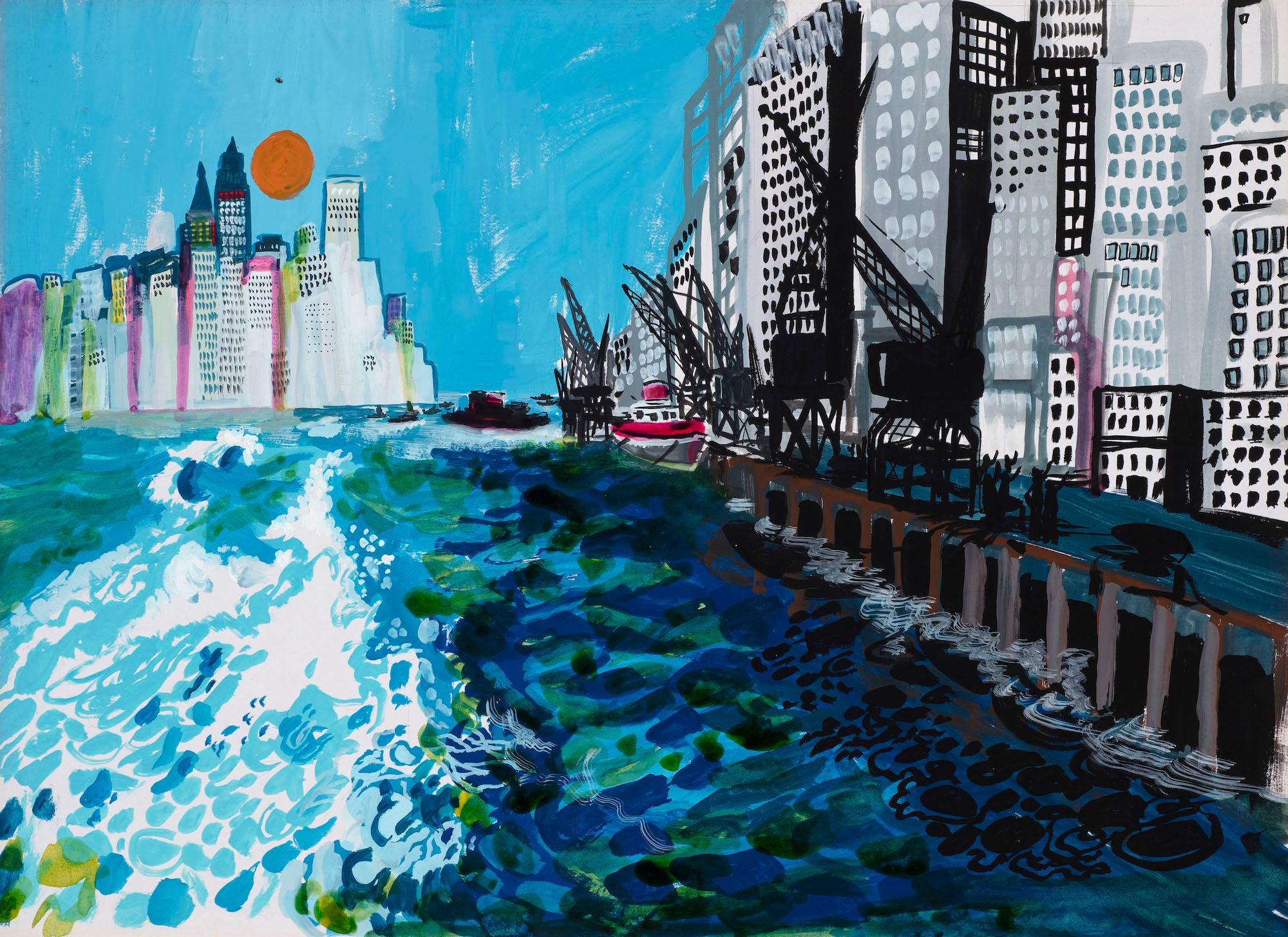 Untitled illustration for Jackanory (Mary Plain Goes to America)