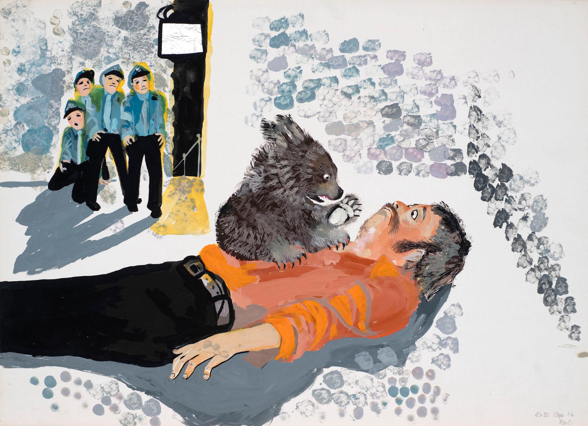 Untitled illustration for Jackanory (Mary Plain Goes to America) 