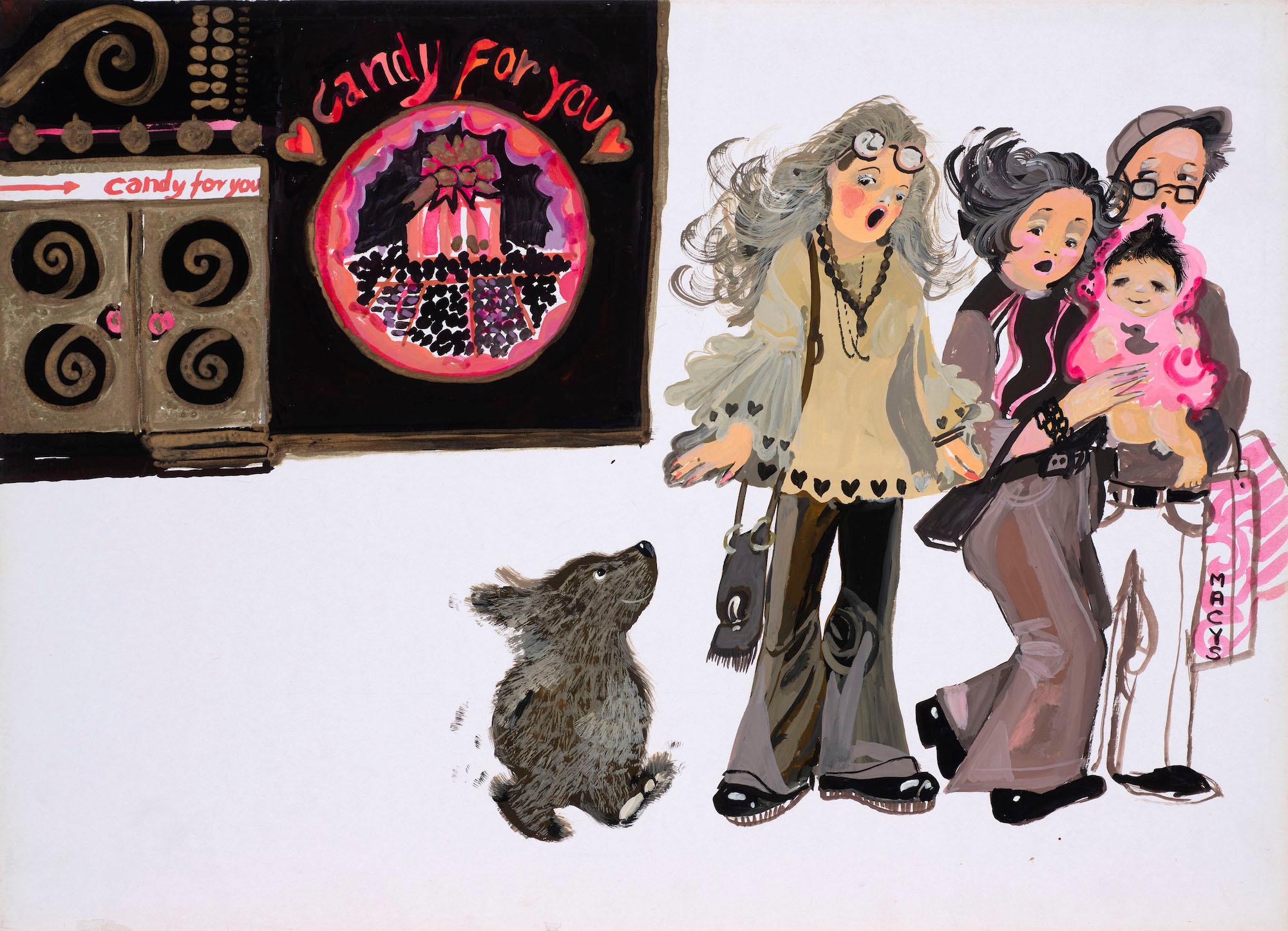 Untitled illustration for Jackanory (Mary Plain Goes to America) 