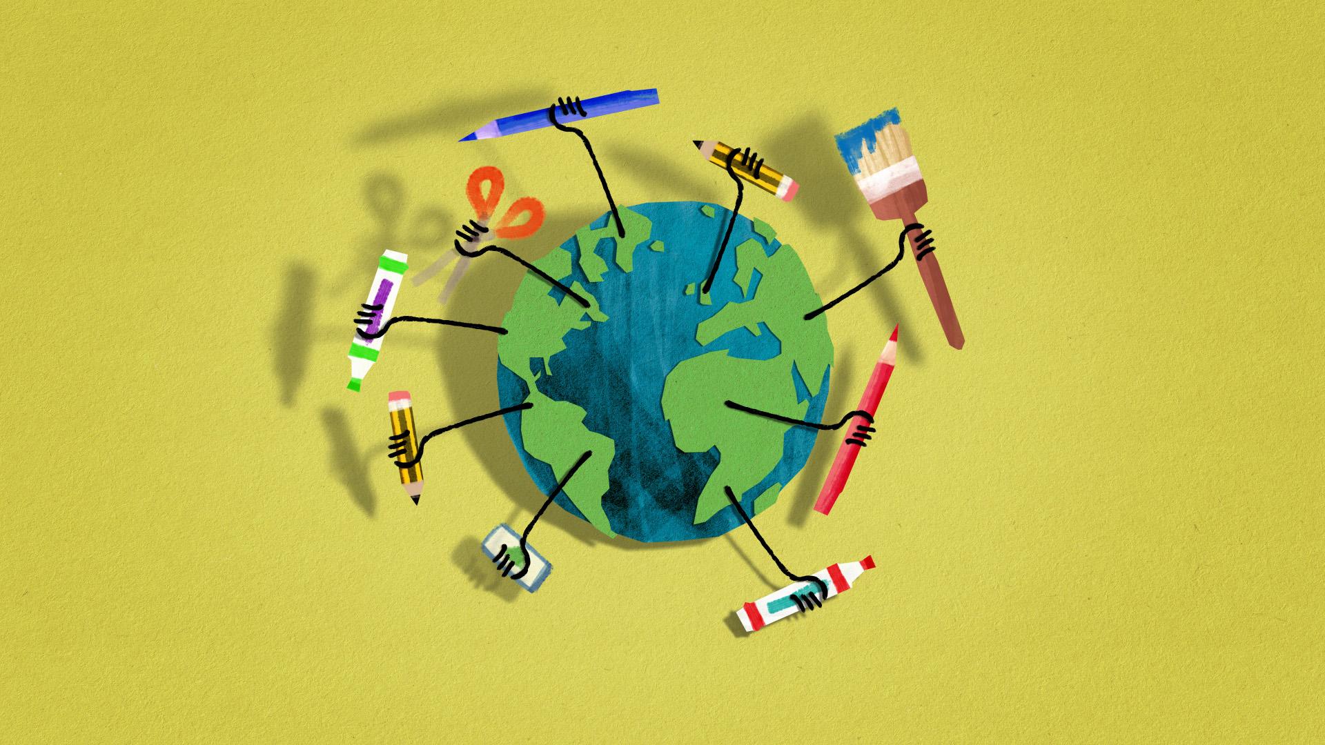 A world with drawing