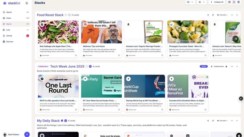 New Stacklist Design