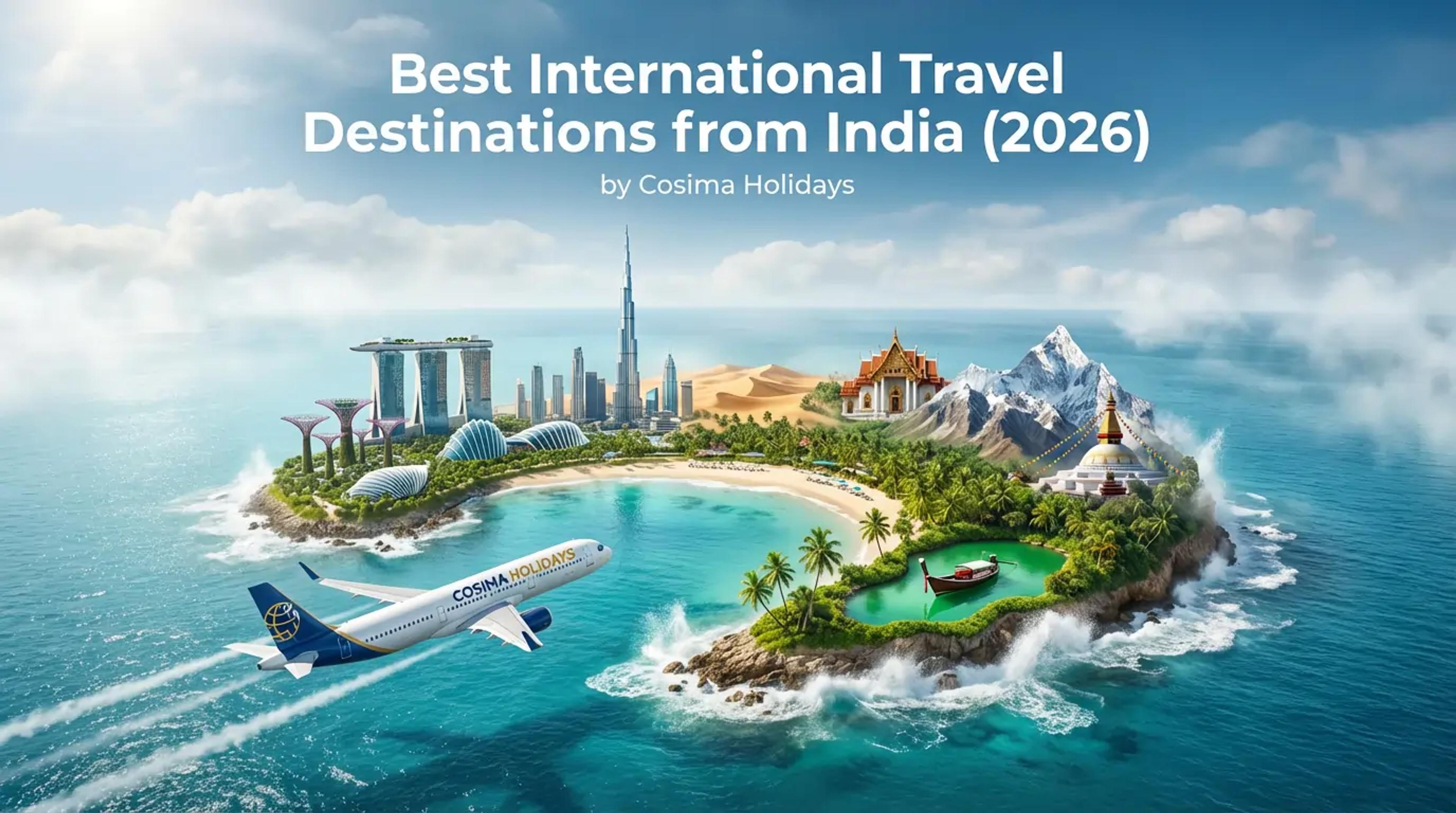 Best International Destinations from India 2026 by Cosima Holidays | Cover Image
