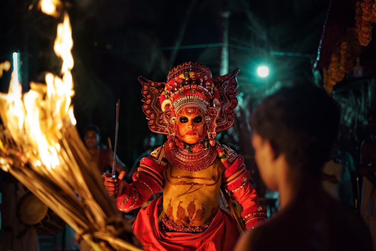 Theyyam art form from Kerala.