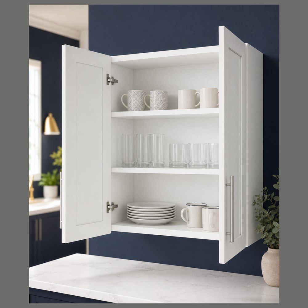 30-inch Shaker Wall Cabinet — styled kitchen