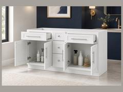 60-inch Shaker Double Vanity Cabinet — styled kitchen