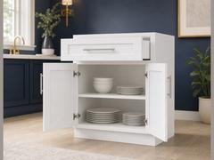 30-inch Shaker Base Cabinet — styled kitchen