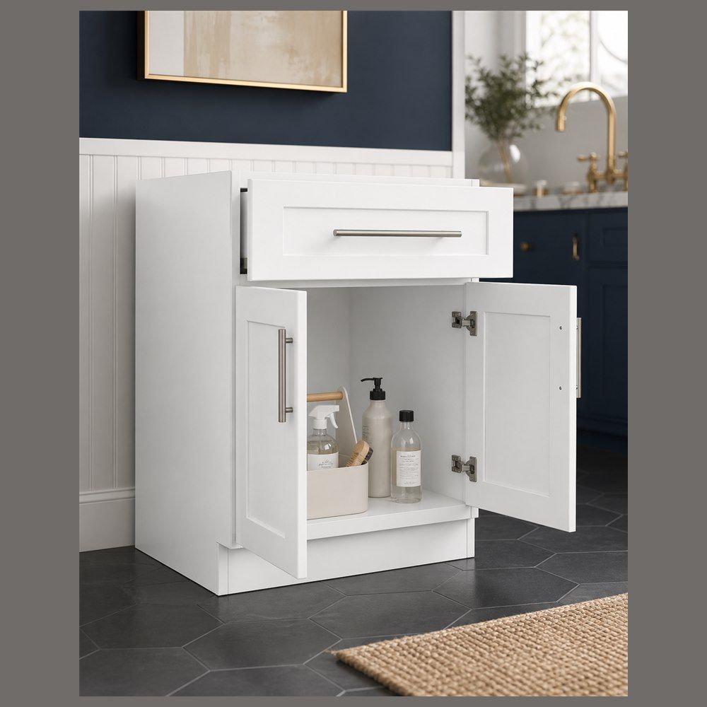30-inch Shaker Vanity Cabinet — styled kitchen