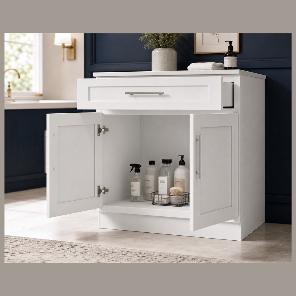36-inch Shaker Sink Base Cabinet — styled kitchen