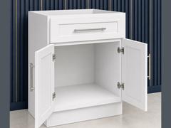 24-inch Shaker Vanity Cabinet — open-door view