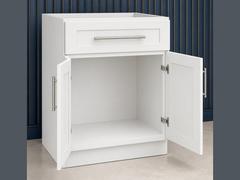 30-inch Shaker Vanity Cabinet — open-door view