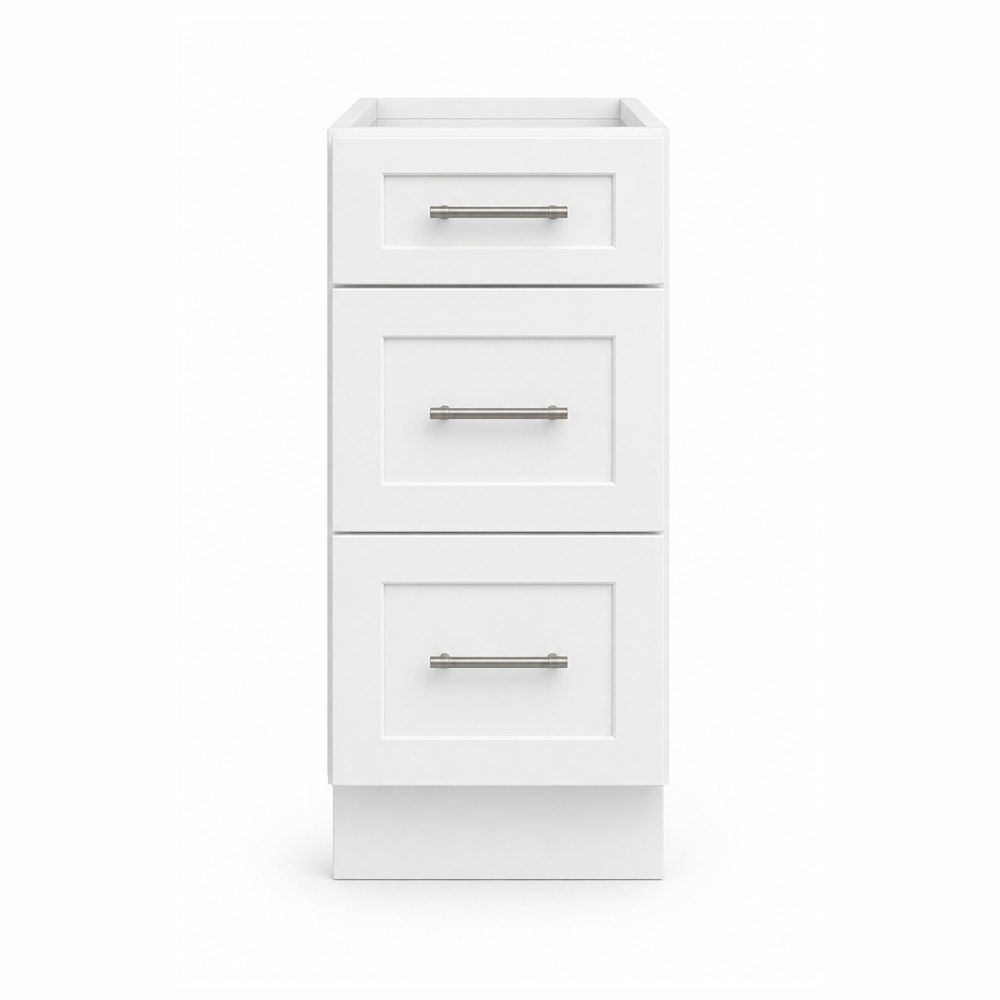 18-inch Shaker Vanity Drawer Base Cabinet — front view