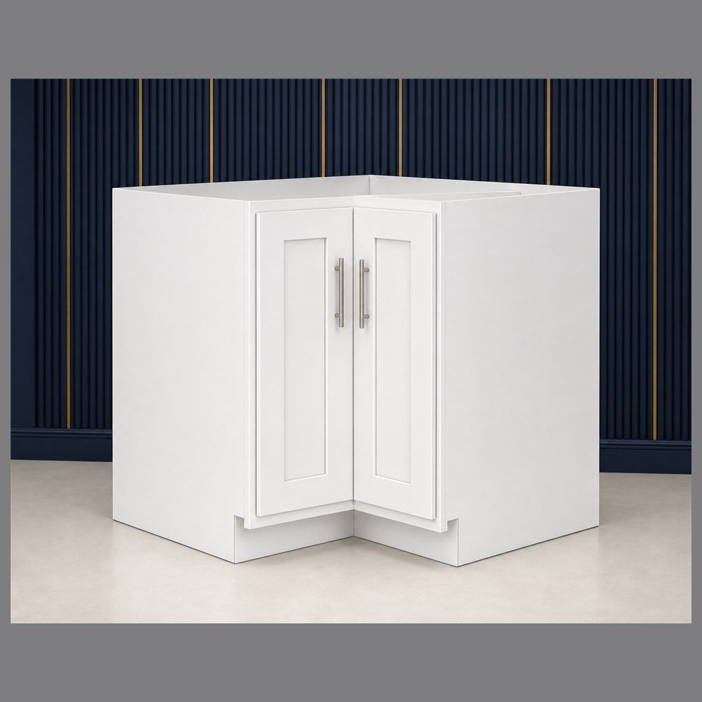 36-inch Shaker Lazy Susan Base Cabinet — angled view