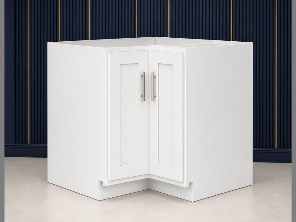 36-inch Shaker Lazy Susan Base Cabinet — angled view