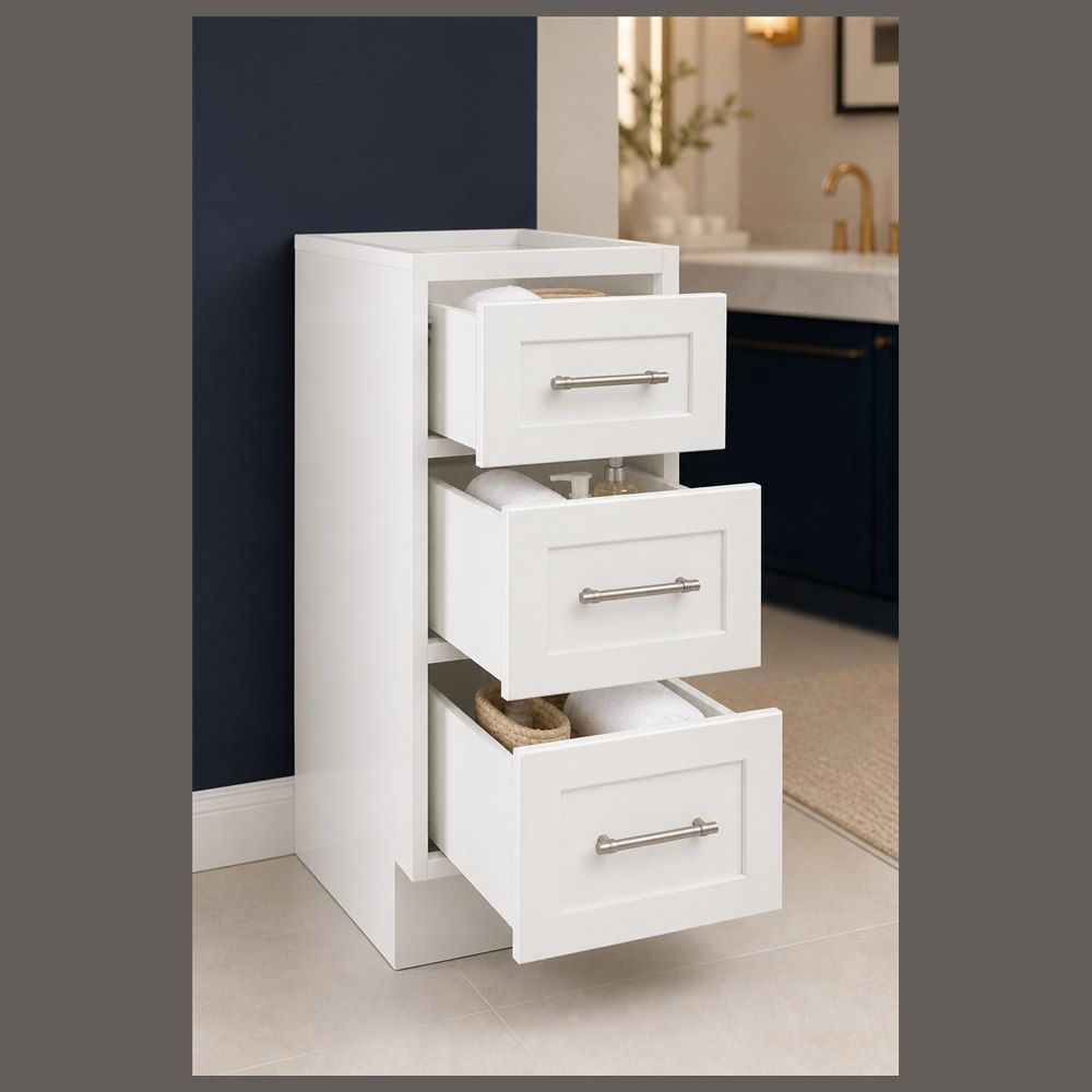 18-inch Shaker Vanity Drawer Base Cabinet — styled kitchen