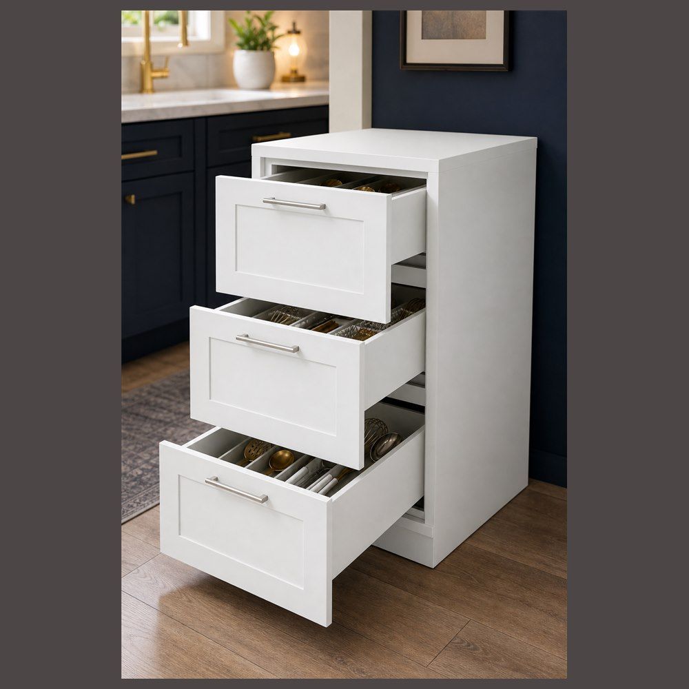 18-inch Shaker Drawer Base Cabinet — styled kitchen
