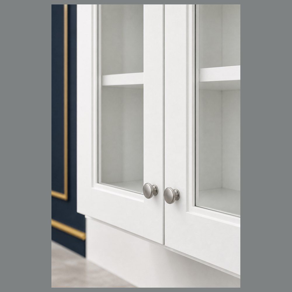 24-inch Shaker Glass-Door Wall Cabinet — drawer detail