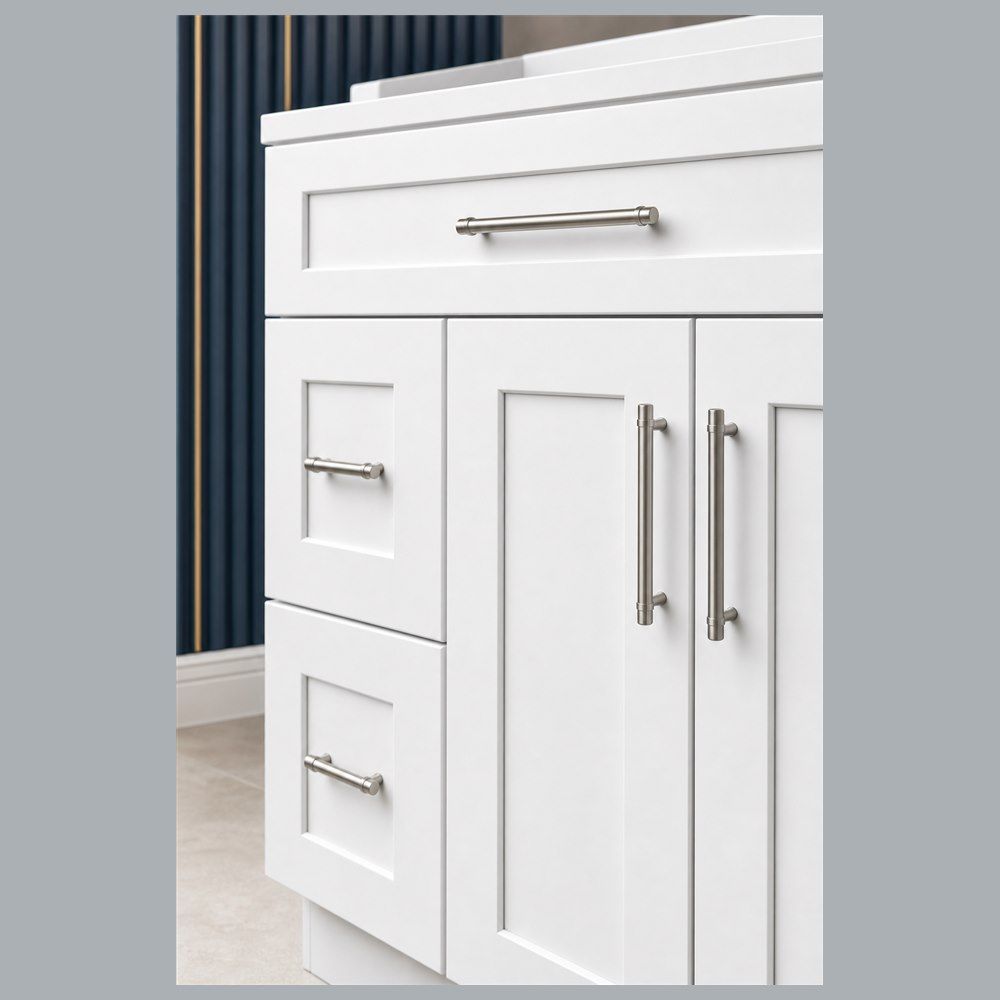 36-inch Shaker Vanity Cabinet — drawer detail