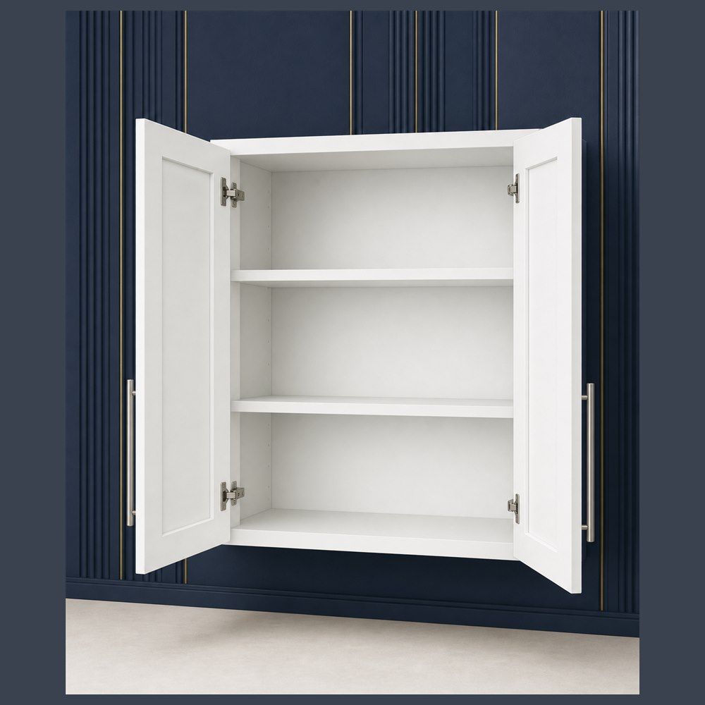 30-inch Shaker Wall Cabinet — open-door view