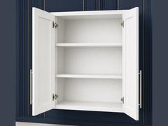 30-inch Shaker Wall Cabinet — open-door view