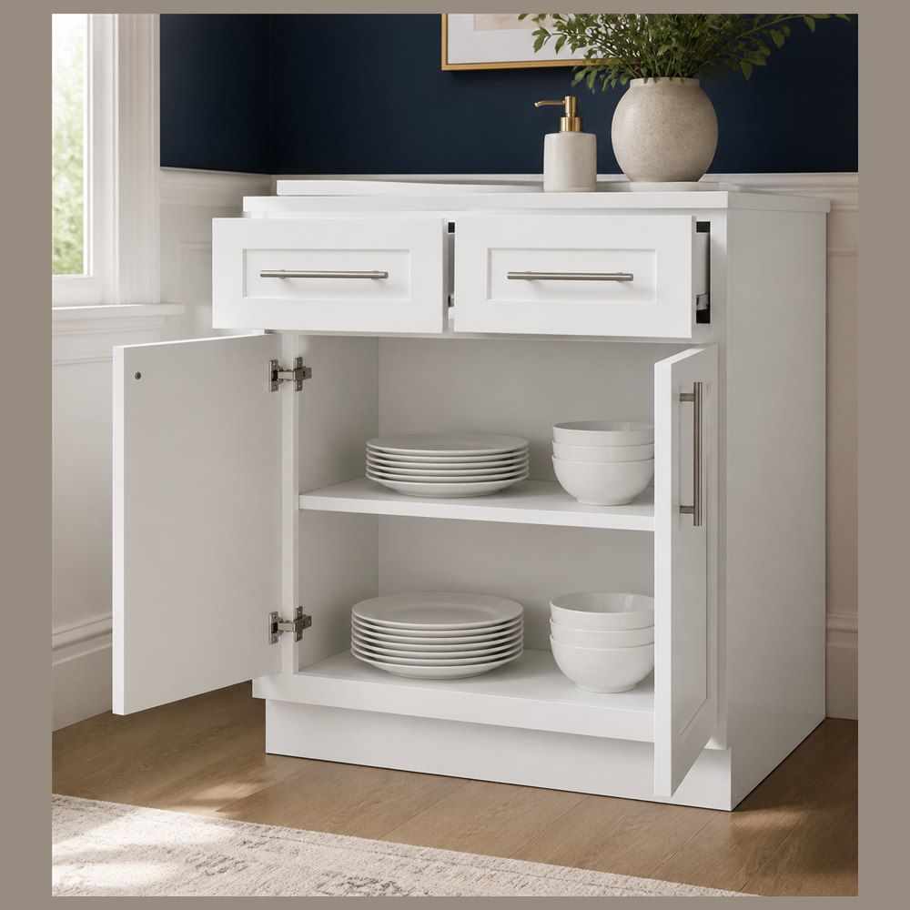 36-inch Shaker Base Cabinet — styled kitchen