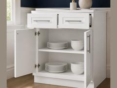 36-inch Shaker Base Cabinet — styled kitchen