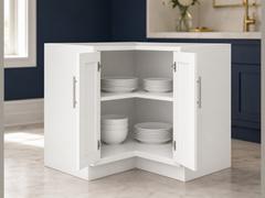 36-inch Shaker Lazy Susan Base Cabinet — styled kitchen