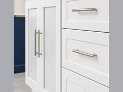 36-inch Shaker Glass-Door Wall Cabinet — drawer detail