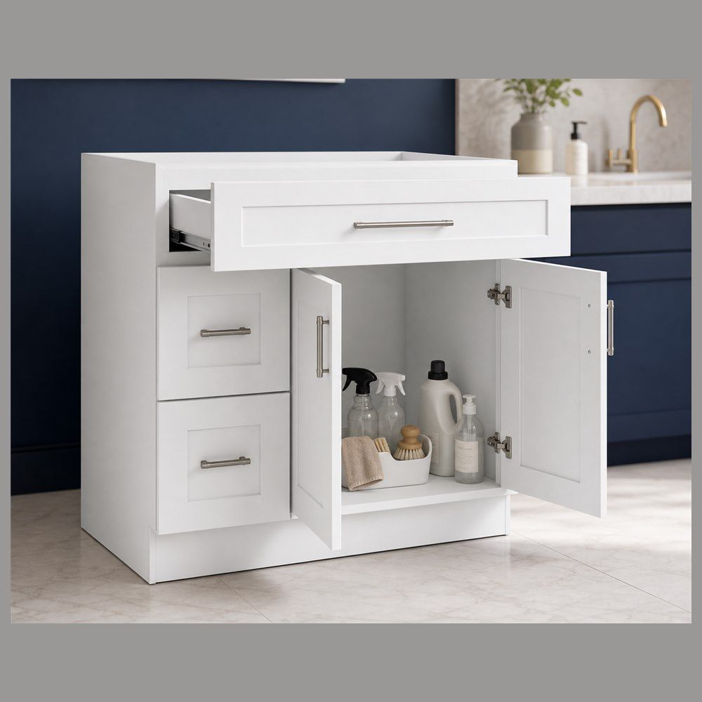 36-inch Shaker Vanity Cabinet — styled kitchen