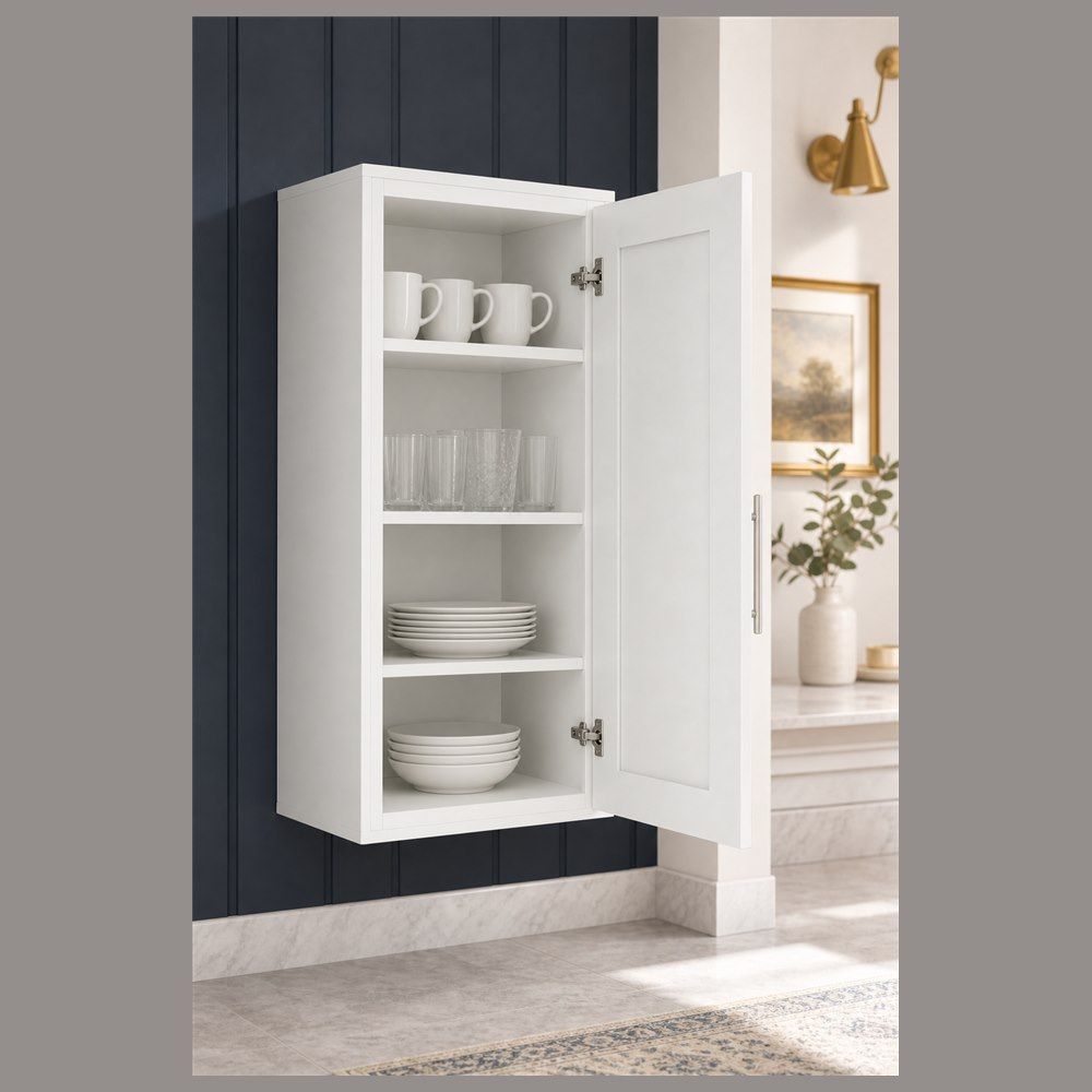 18-inch Shaker Wall Cabinet — styled kitchen