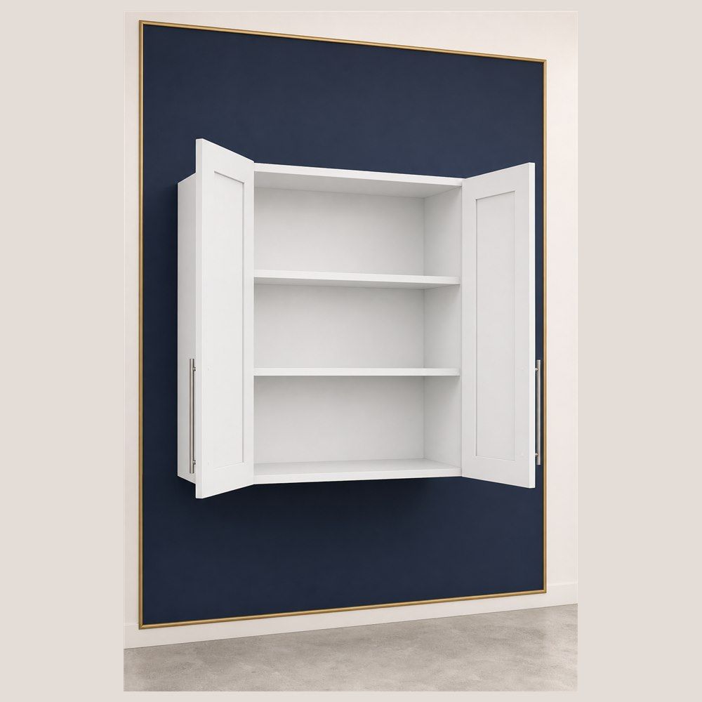 24-inch Shaker Wall Cabinet — open-door view