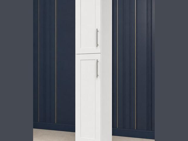 15-inch Shaker Pantry Cabinet — angled view