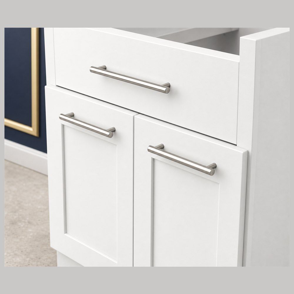 33-inch Shaker Farmhouse Sink Base Cabinet — drawer detail