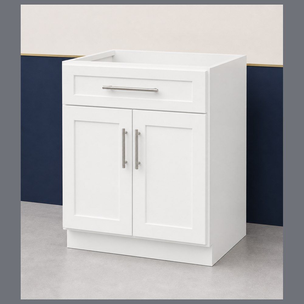 30-inch Shaker Base Cabinet — angled view