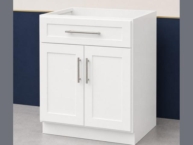 30-inch Shaker Base Cabinet — angled view
