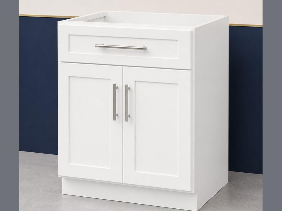 30-inch Shaker Base Cabinet — angled view