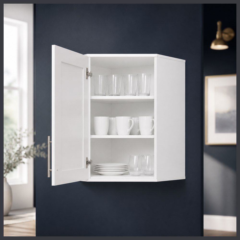 24-inch Shaker Corner Wall Cabinet — styled kitchen