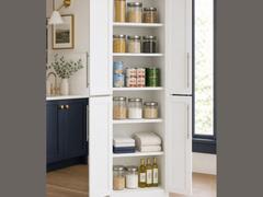 30-inch Shaker Tall Pantry Cabinet — styled kitchen