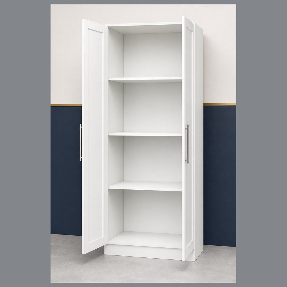 18-inch Shaker Pantry Cabinet — open-door view