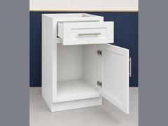 18-inch Shaker Base Cabinet — open-door view