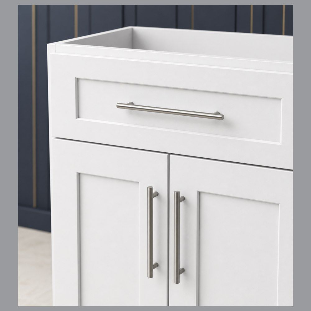 24-inch Shaker Vanity Cabinet — drawer detail