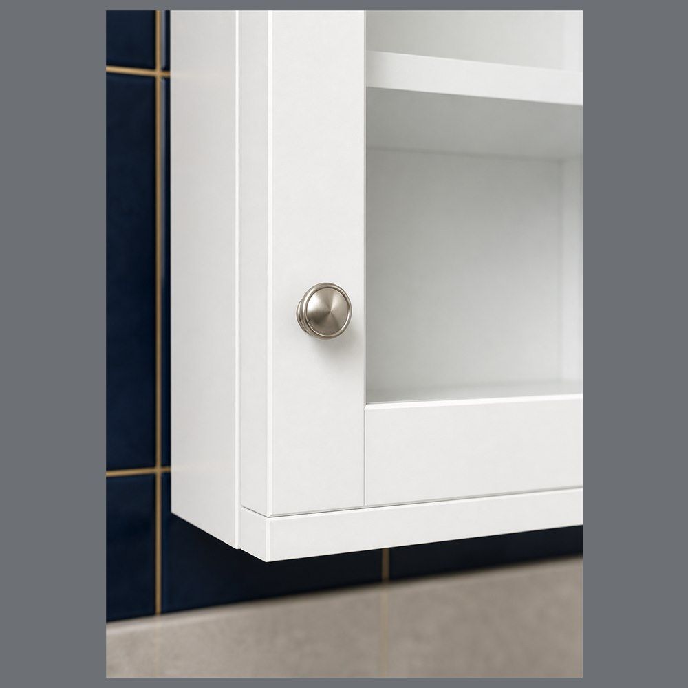 30-inch Shaker Glass-Door Wall Cabinet — drawer detail