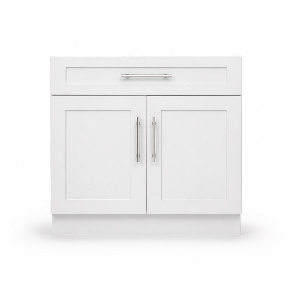 36-inch Shaker Sink Base Cabinet — front view