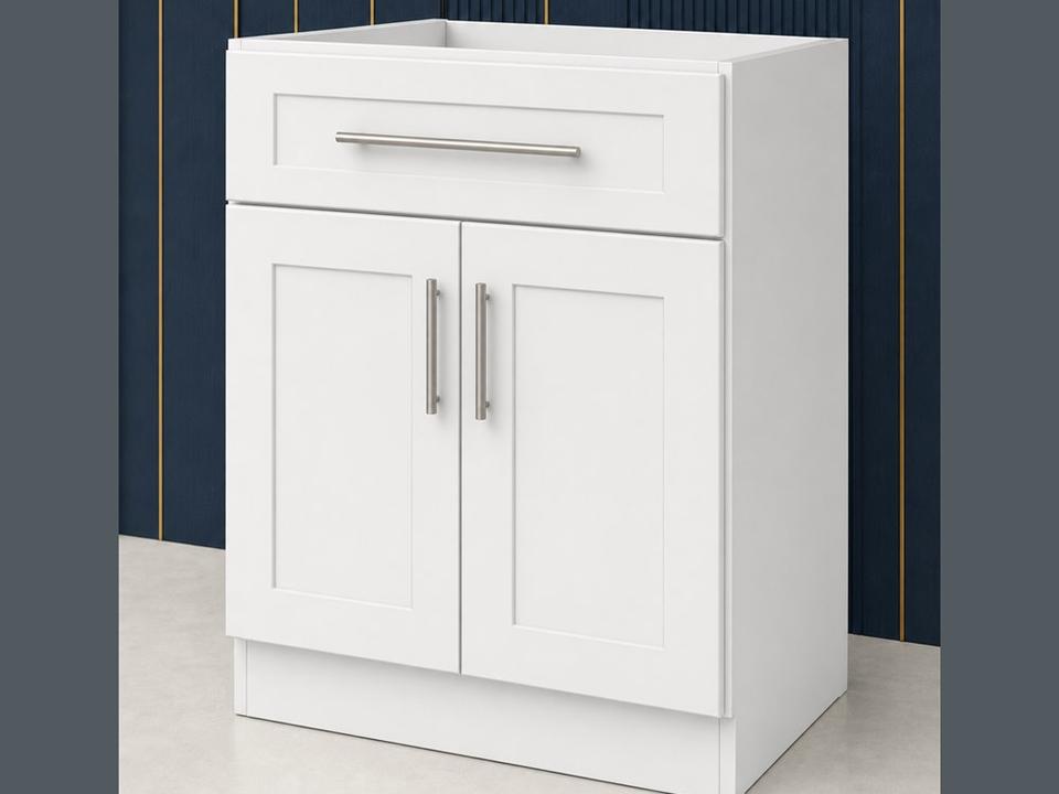 30-inch Shaker Vanity Cabinet — angled view