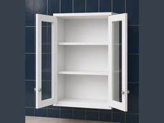 30-inch Shaker Glass-Door Wall Cabinet — open-door view