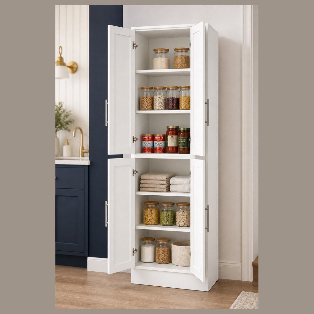 30-inch Shaker Pantry Cabinet — styled kitchen