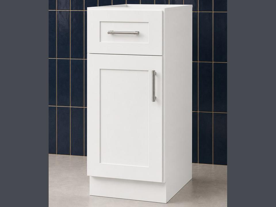 15-inch Shaker Base Cabinet — angled view