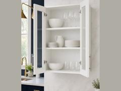24-inch Shaker Glass-Door Wall Cabinet — styled kitchen