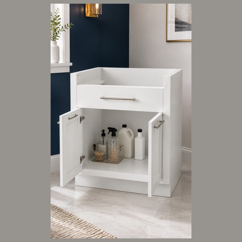 33-inch Shaker Farmhouse Sink Base Cabinet — styled kitchen